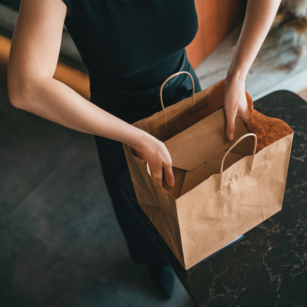 Paper bag packing